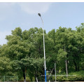 Conical powder coating lighting pole with two arms